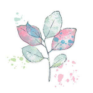 Painted Pencil Leaves Stamp With Framelit