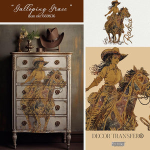 Decor Rub-On Transfer - Galloping Grace