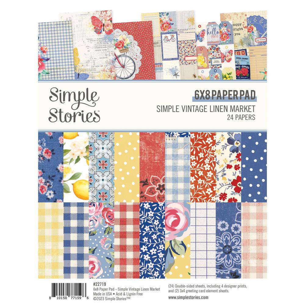 Simple Vintage Linen Market - 6x8 Paper Pad