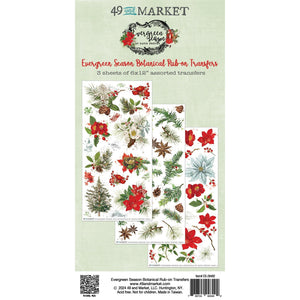 Evergreen Season - Botanical Rub-On Transfers