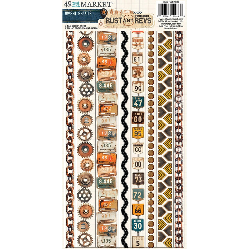 Rust & Revs - Washi Tape Sheets