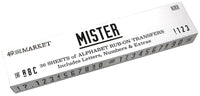 Rub-On Transfers - Mister