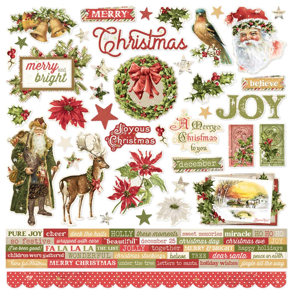 Simple Vintage Yuletide - Cardstock Sticker