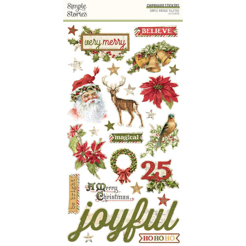 Simple Vintage Yuletide - Chipboard Stickers