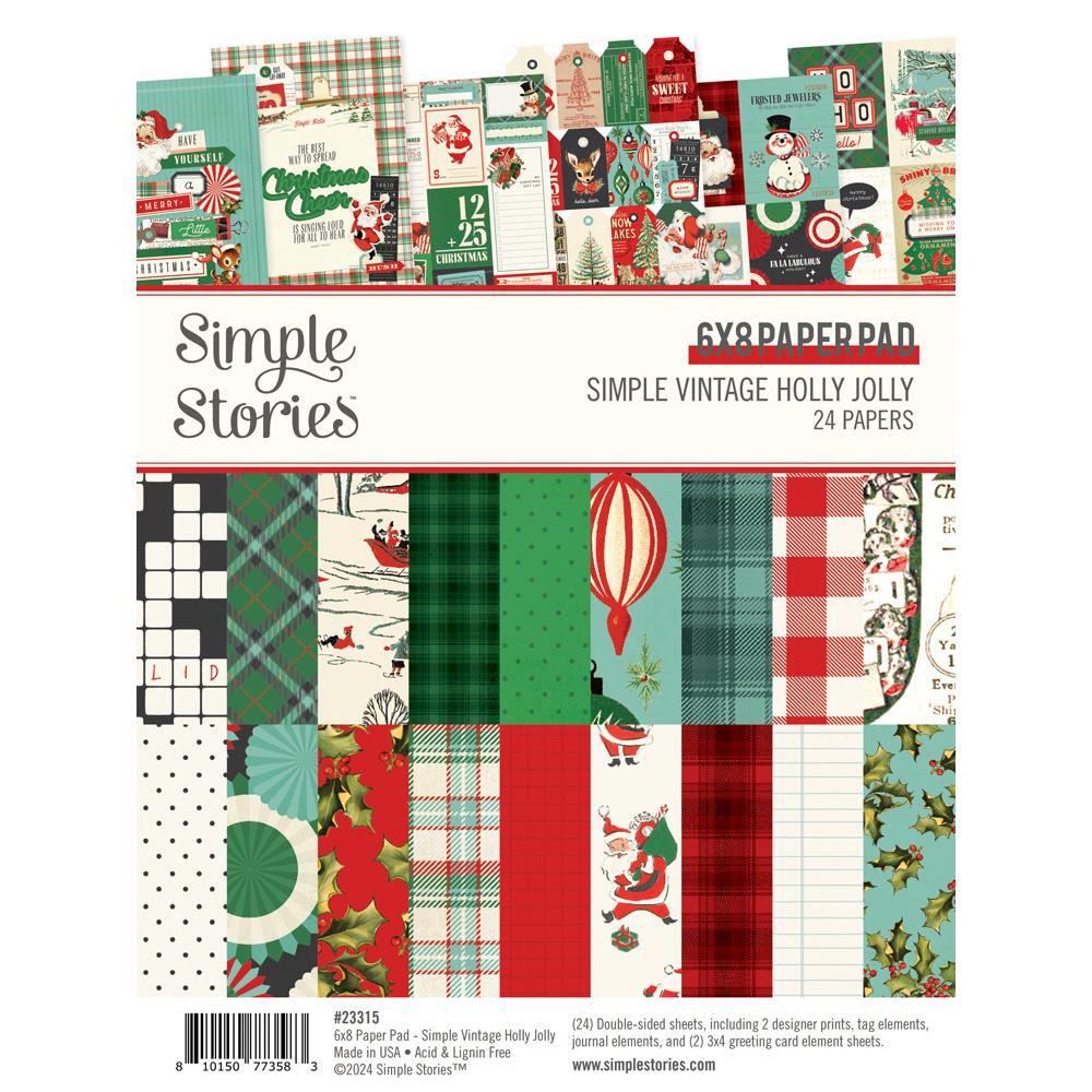 Simple Vintage Holly Jolly - 6x8 Paper Pad