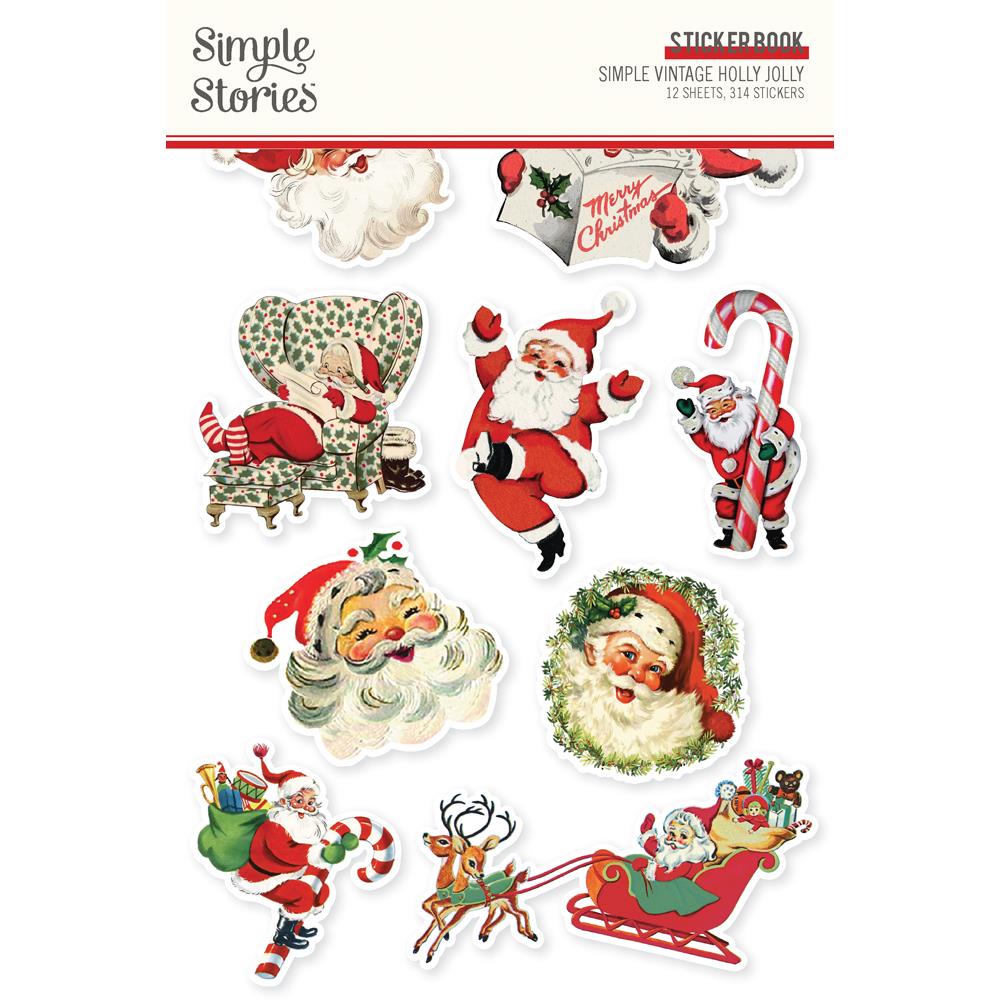 Simple Vintage Holly Jolly - Sticker Book