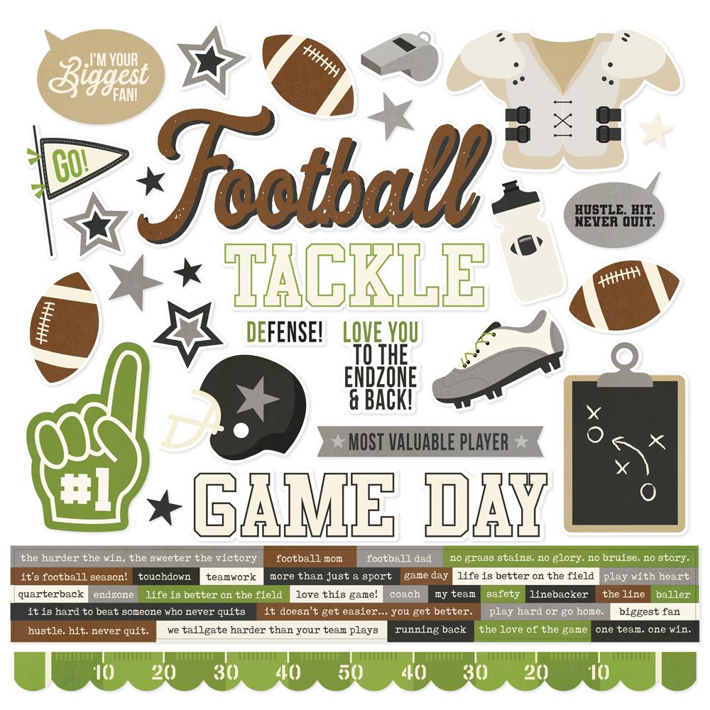 Cardstock Stickers - Football