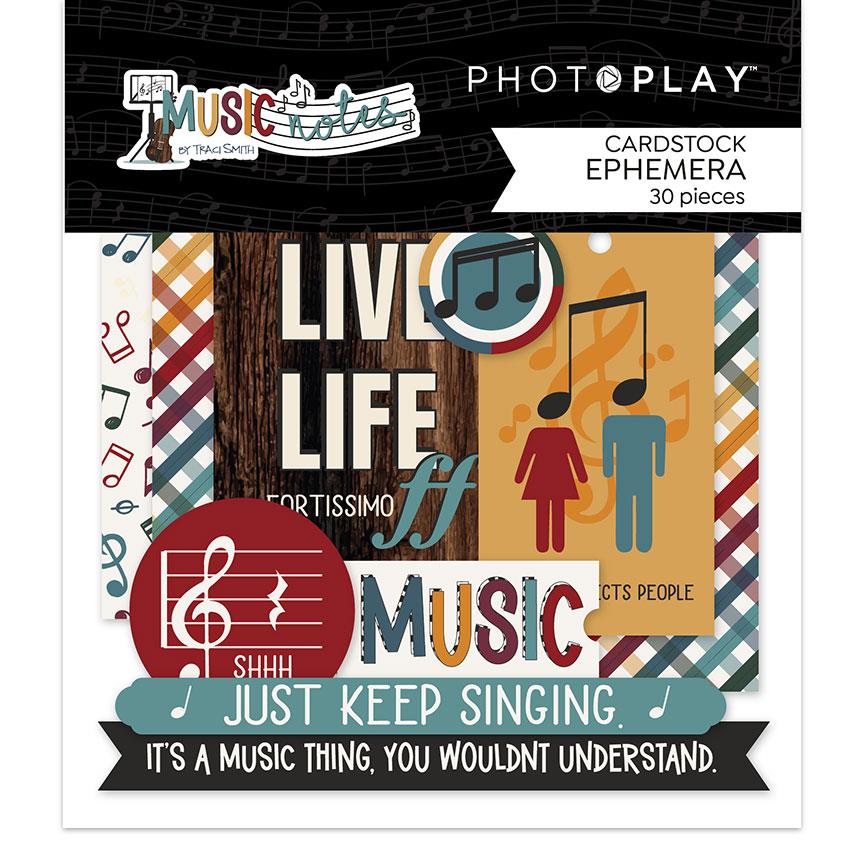 Music Notes - Cardstock Ephemera