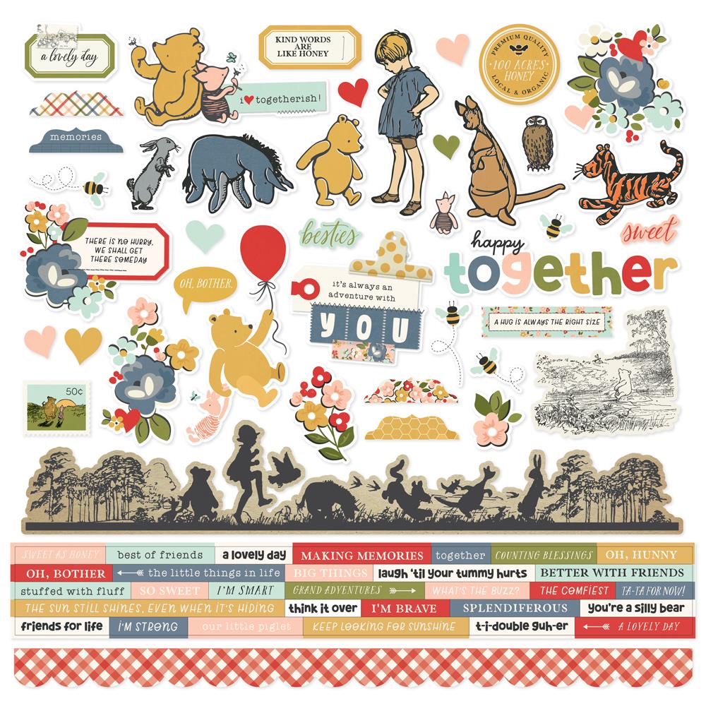 Say Cheese Classic Pooh - Cardstock Sticker Sheet