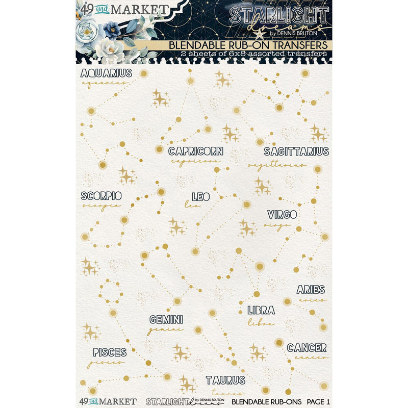 Starlight Dreams - Constellation Rub-On Transfers