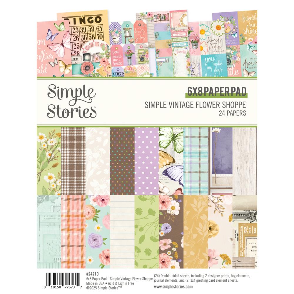 Simple Vintage Flower Shoppe - 6x8 Paper Pad