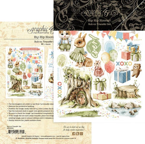 Hip Hip Hooray - Rub-On Transfer Set