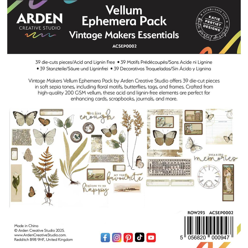 Vintage Makers - Vellum Ephemera Pack
