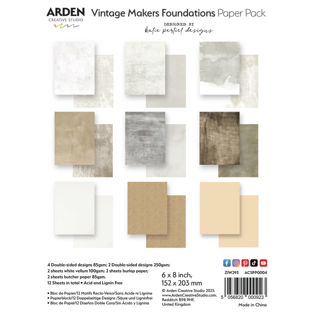 Vintage Makers - Foundations Paper Pack