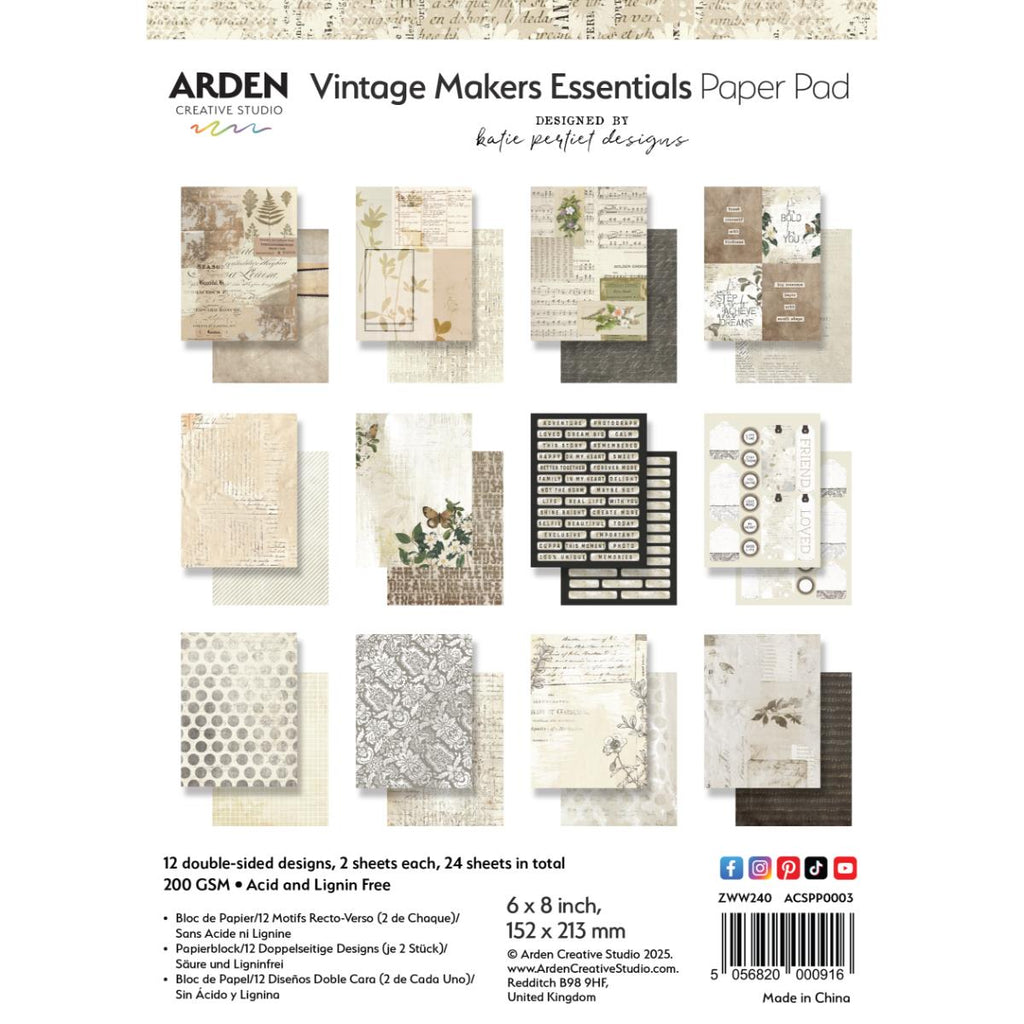 Vintage Makers - Essentials Paper Pad
