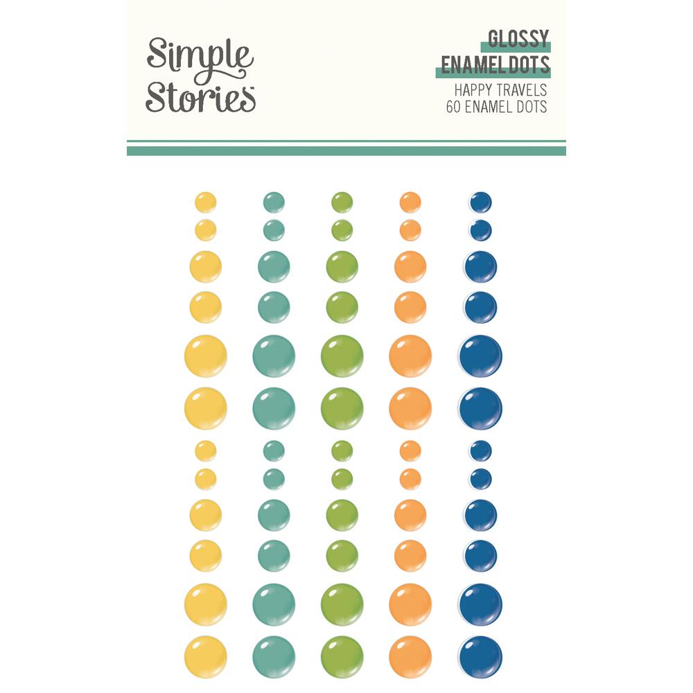 Happy Travels - Glossy Enamel Dots