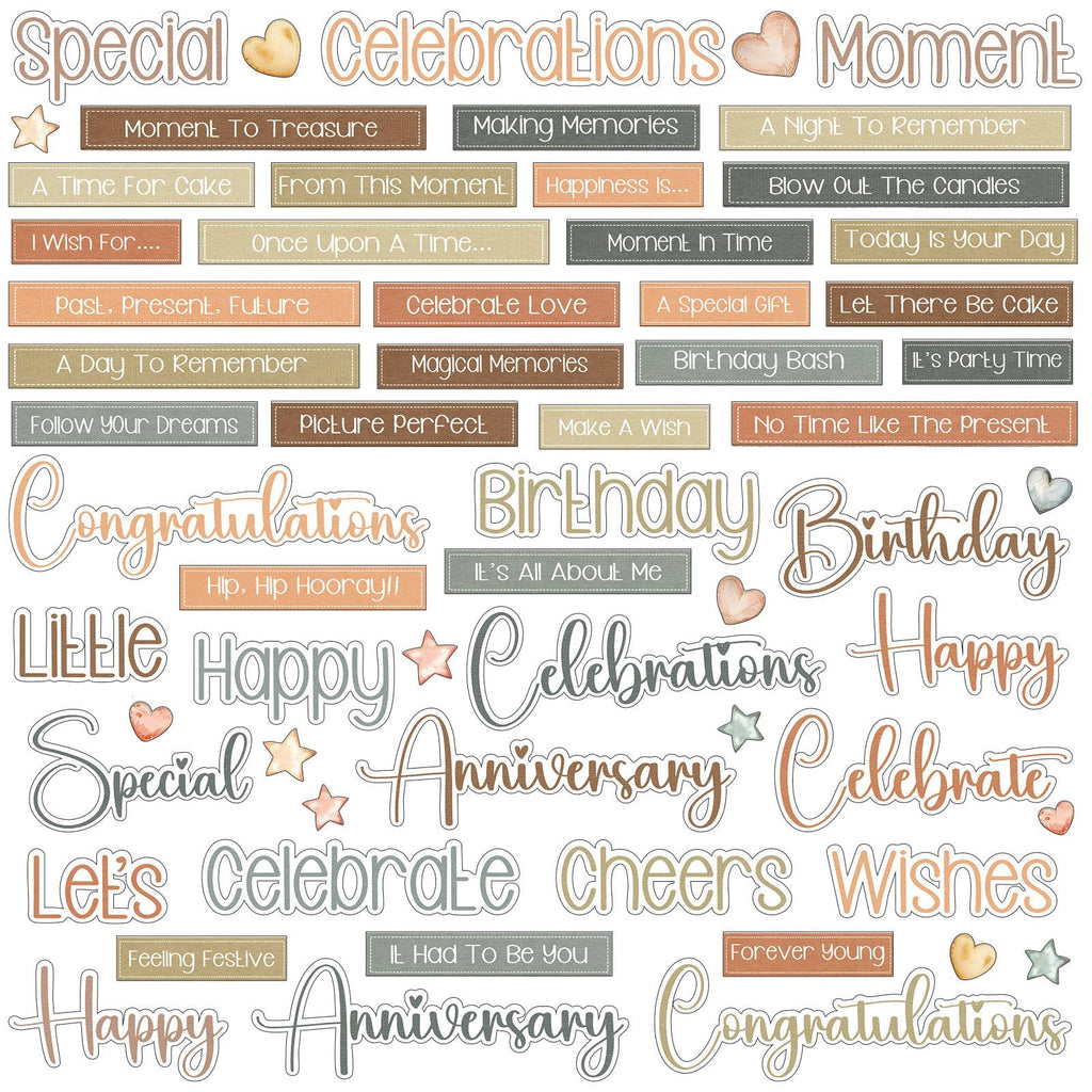Little Celebrations - Chipboard Words