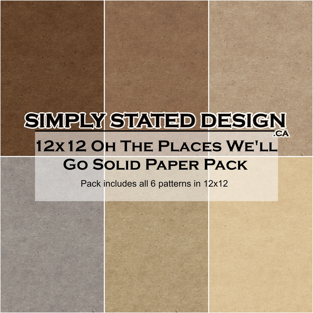 Oh The Places We'll Go - Solids Paper Pack