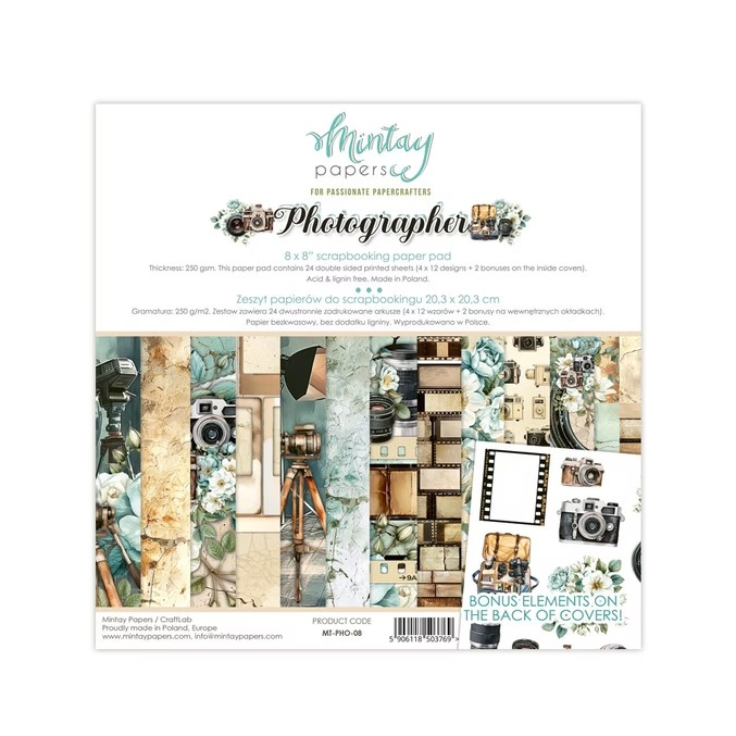 Photographer - 8x8 Scrapbooking Paper Set