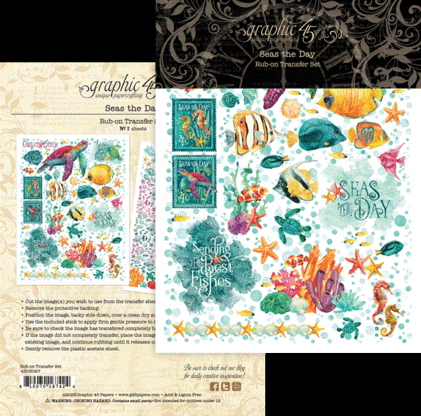 Seas The Day - Rub On Transfer Set