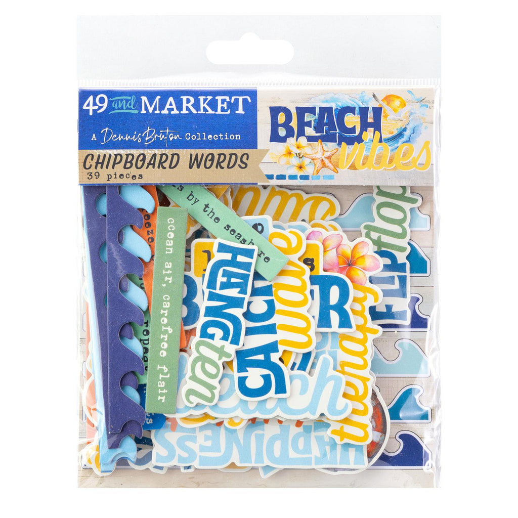 Beach Vibes - Chipboard Words