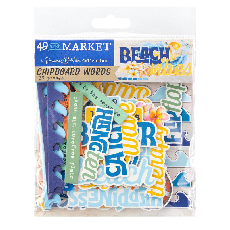 Beach Vibes - Chipboard Words