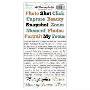 Photographer - Words Paper Stickers