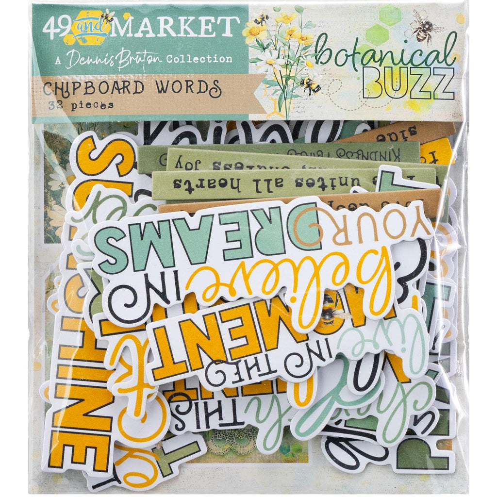Botanical Buzz - Chipboard Words
