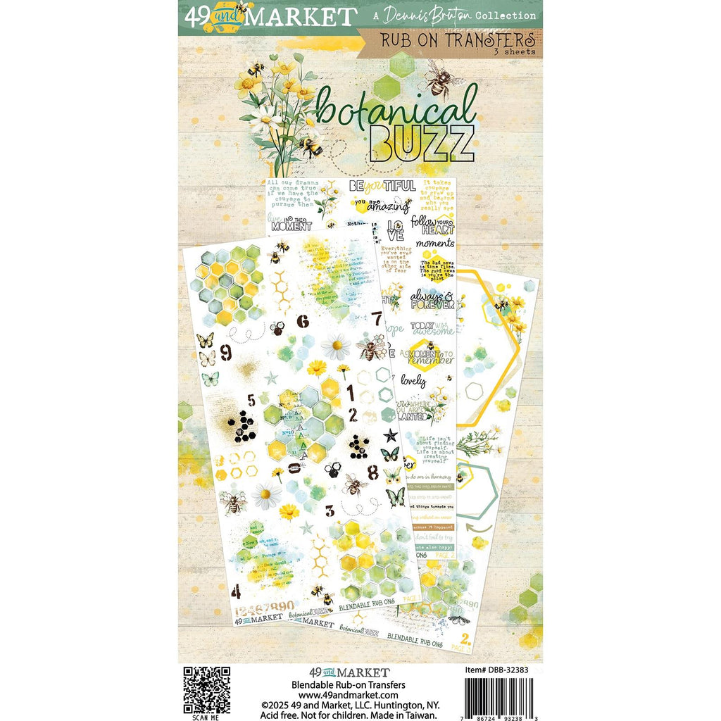 Botanical Buzz - Rub-On Transfer