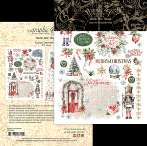Deck The Halls - Rub On Transfer Set