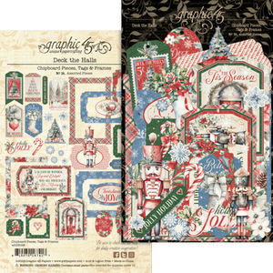 Deck The Halls - Chipboard Pieces, Tags & Frames