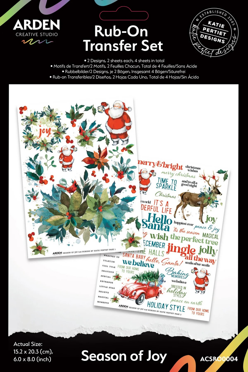 Season Of Joy - Rub On Transfer Set