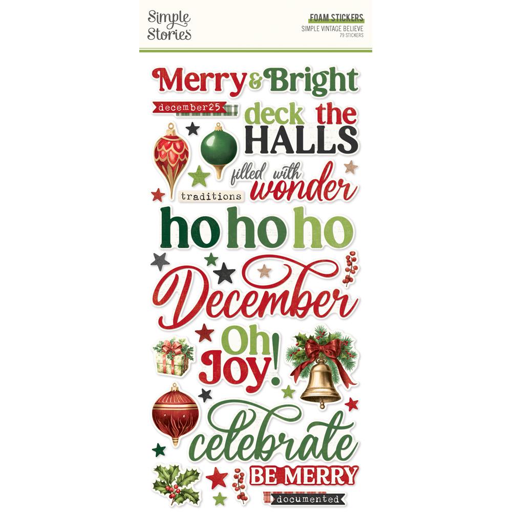 Simple Vintage Believe - Foam Stickers