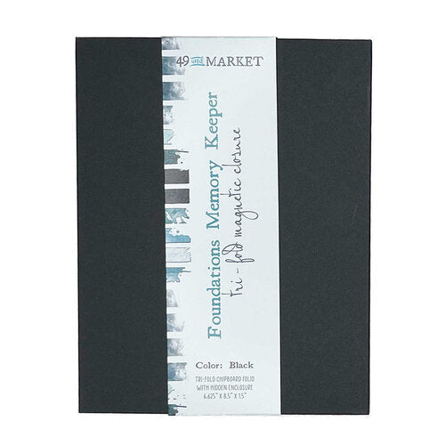 Foundations Memory Keeper Album - Trifold Magnetic Closure Black