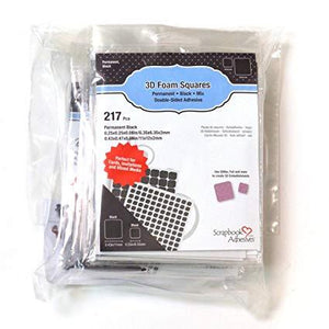 Scrapbook Adhesives 3D Foam Squares Permanent Black Mix