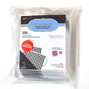Scrapbook Adhesives 3D Foam Squares Permanent Black Small