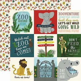 Echo Park Animal Safari 4x4 Journaling Cards