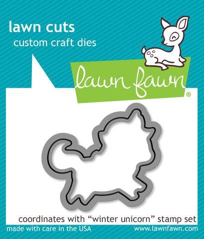 Lawn Fawn Winter Unicorn Die Set