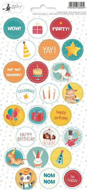 Happy Birthday - Party Stickers 02