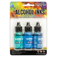 Alcohol Inks - Teal/Blue Spectrum