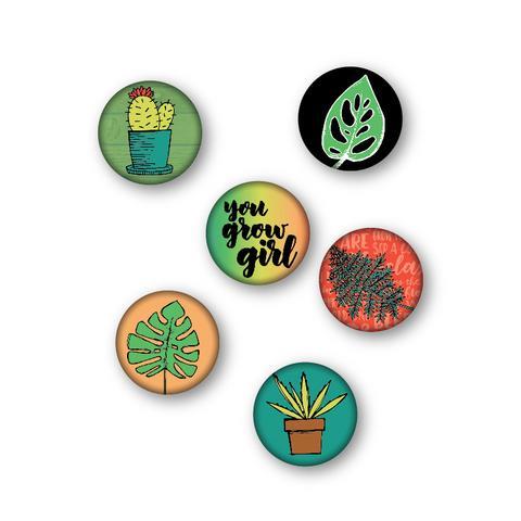 Play In The Dirt - Flair Buttons - House Plant