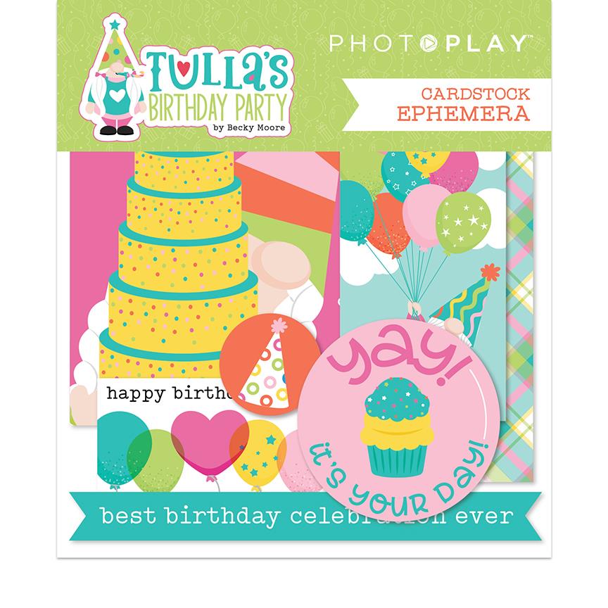 Tulla's Birthday Party - Cardstock Ephemera