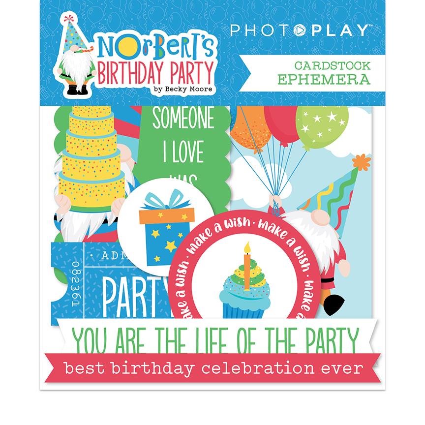 Norbert's Birthday Party - Cardstock Ephemera