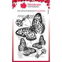 Woodware Craft Collection - Three Butterflies Clear Stamp
