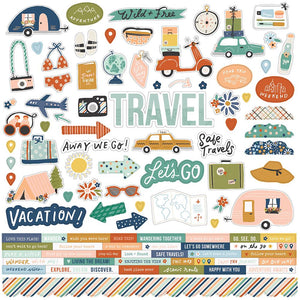 Safe Travels - Cardstock Stickers