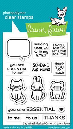 Lawn Fawn - Say What? Masked Critters Clear Stamps