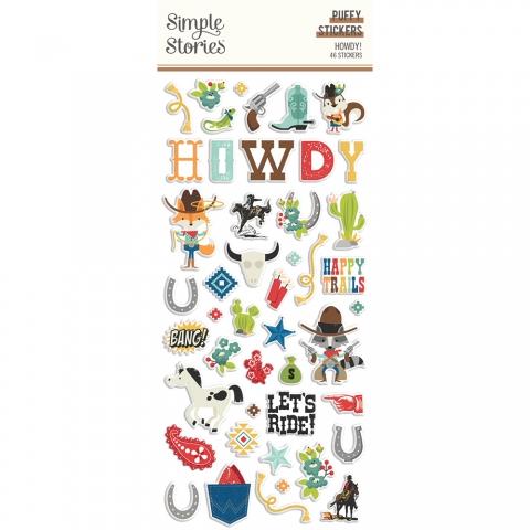 Howdy! - Puffy Stickers