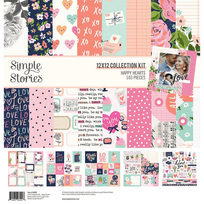 Simple Stories Happy Hearts 12 x 12 Collection Kit