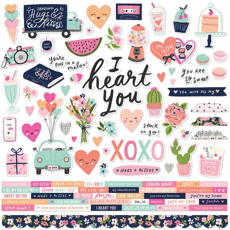 Simple Stories Happy Hearts Cardstock Stickers