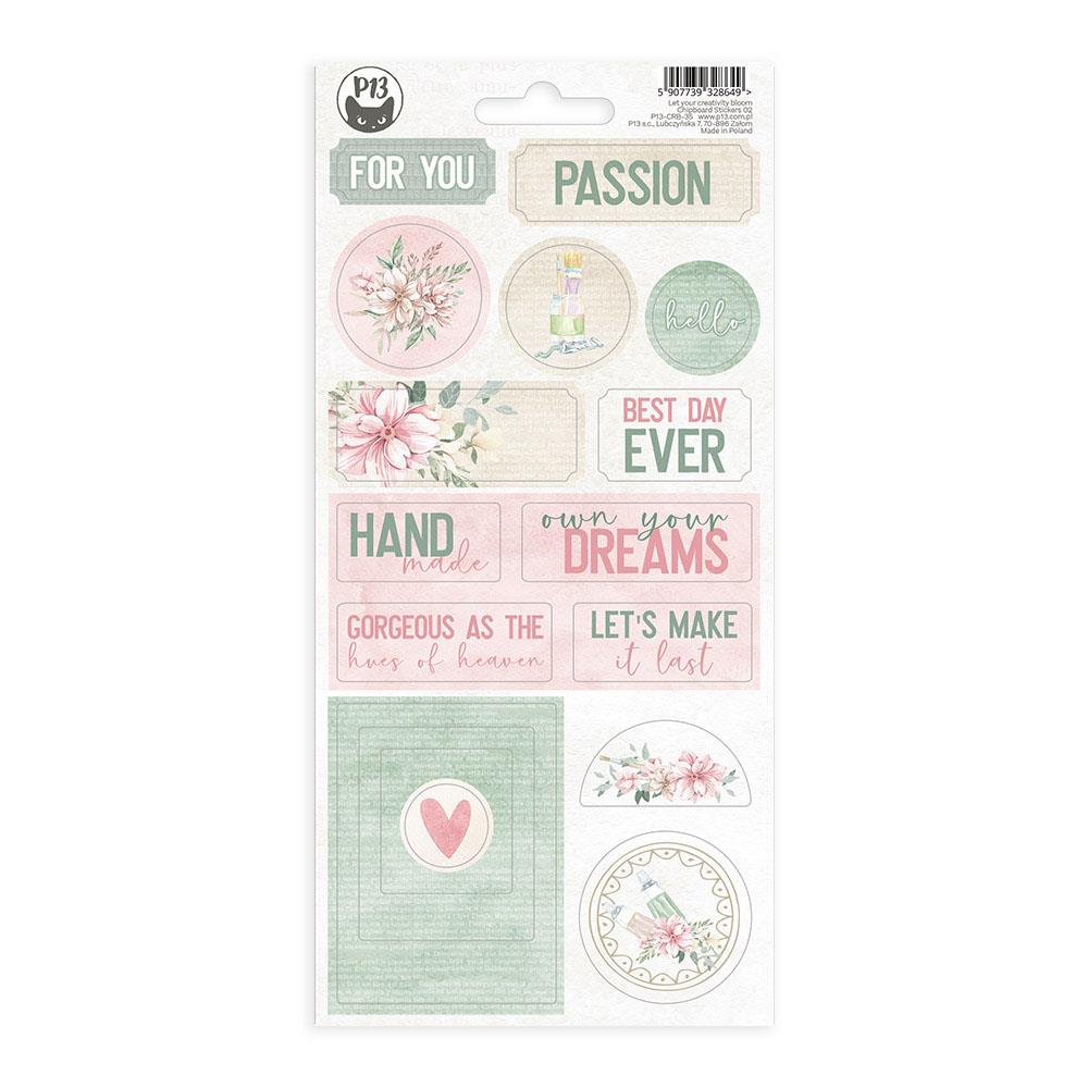 P13 Let Your Creativity Bloom Chipboard Stickers 02